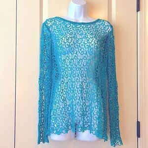 Turquoise Lace Over-shirt